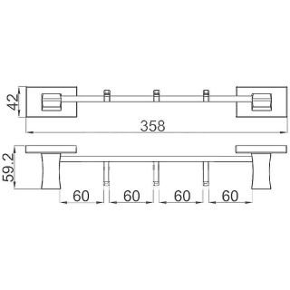 Вешалка с тремя крючками Gappo G0716-30 хром